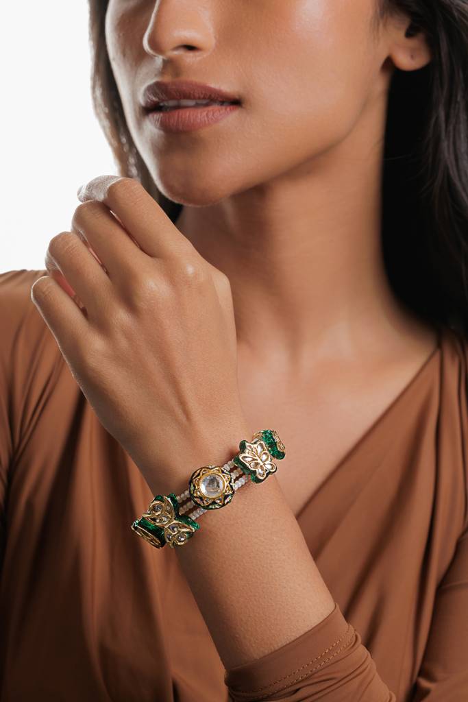 Enamel Charm Pearl String Bracelet : WFBE356