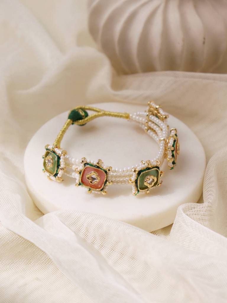 Pastel Spring Pearled Bracelet : WFBE357