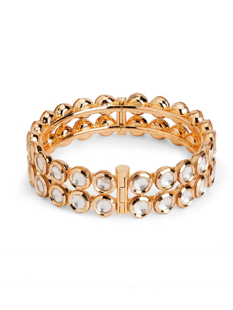 Dual Kundan Halo Bangle : WFBE360