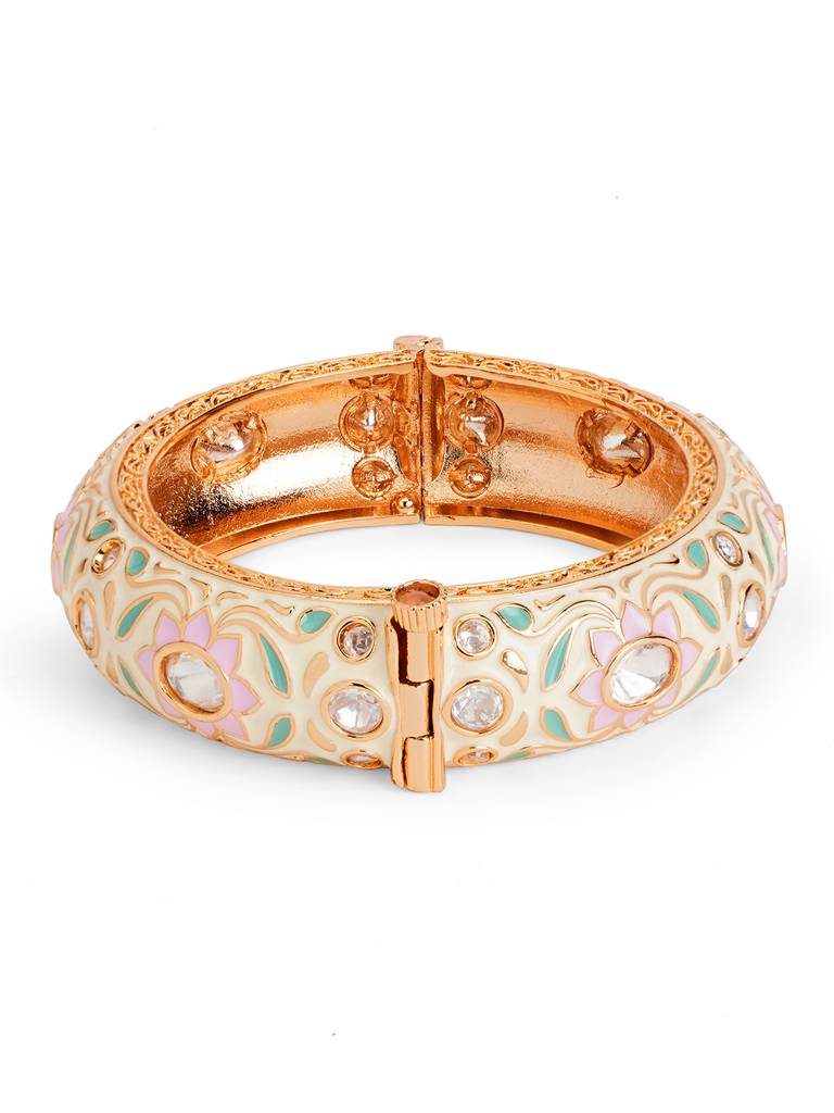 Hand-Painted Pastel Enamel Bangle : WFBE363