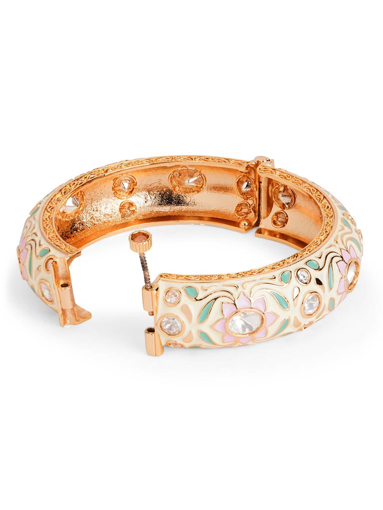 Hand-Painted Pastel Enamel Bangle : WFBE363