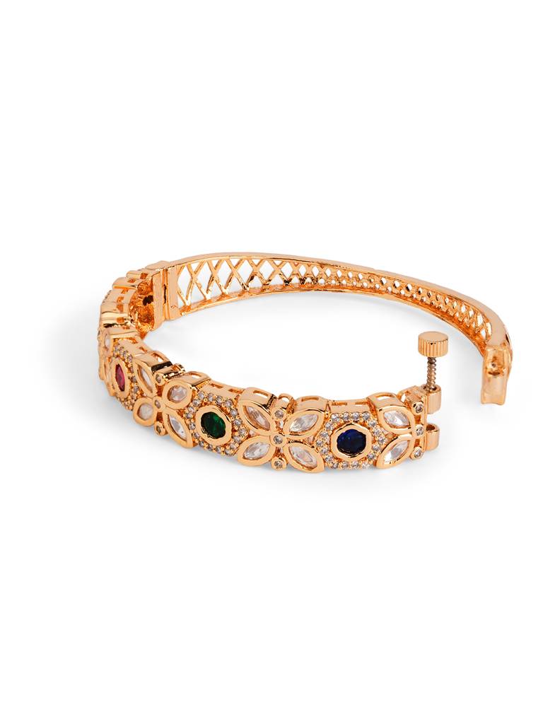Navratna Multi-Stone Kundan Bracelet : WFBE365