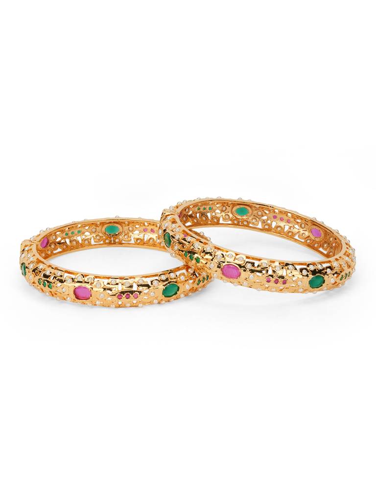 Spring Of Colour Jadau Bangle : WFBE380