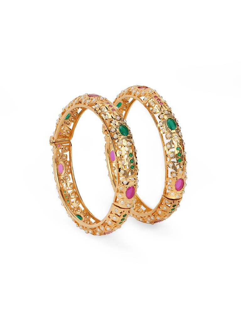 Spring Of Colour Jadau Bangle : WFBE380