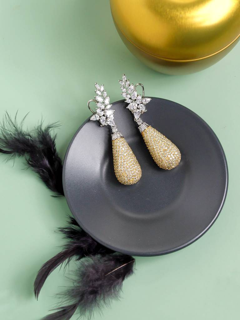 Sunshine Symphony Cz Drop Earrings : WFEC401