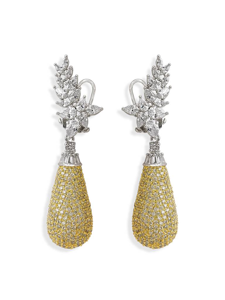 Sunshine Symphony Cz Drop Earrings : WFEC401