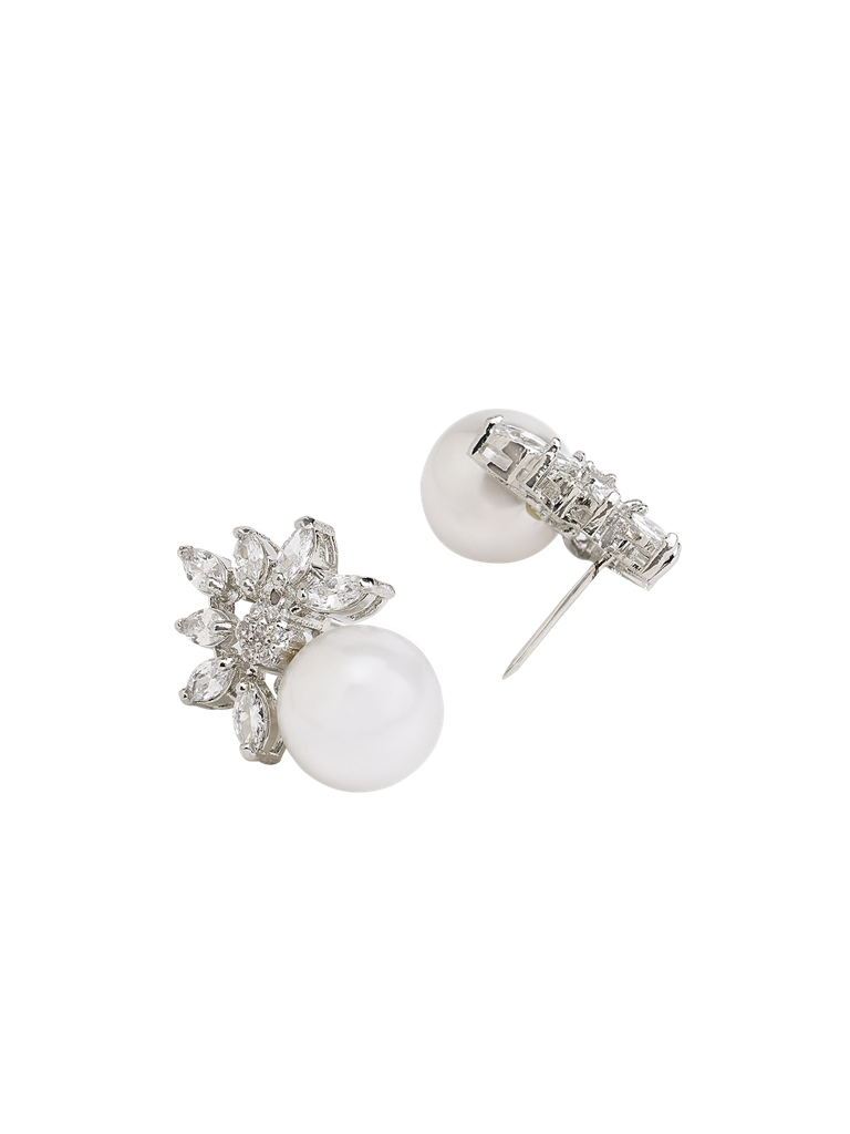 Sea Drop Shimmer Stud Earrings : WFEC408