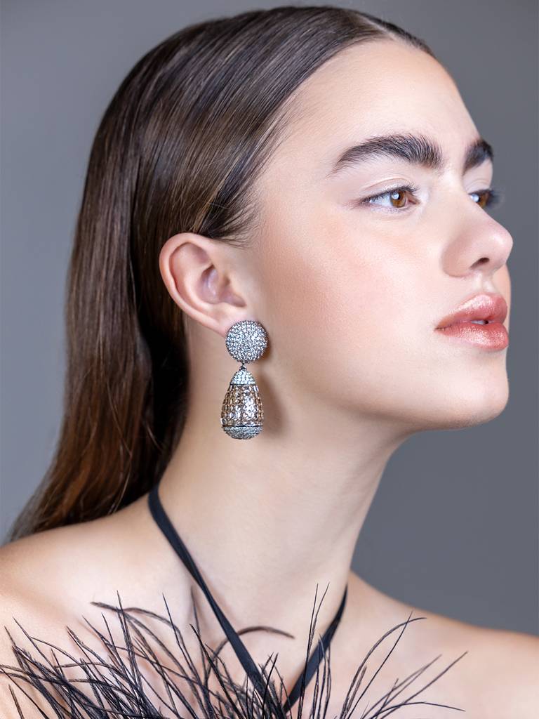 Stardust Cz Drop Earrings : WFEC426