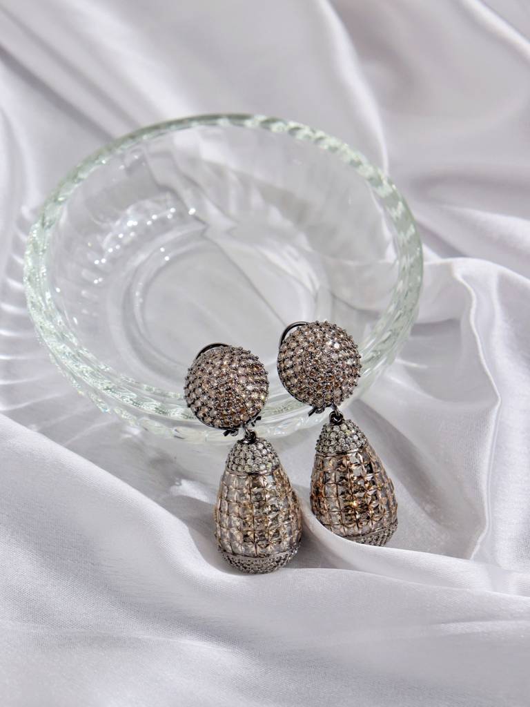 Stardust Cz Drop Earrings : WFEC426