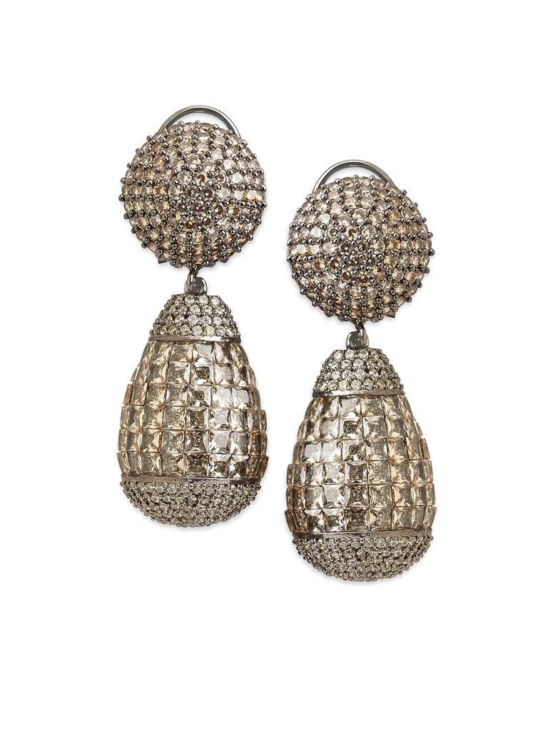 Stardust Cz Drop Earrings : WFEC426