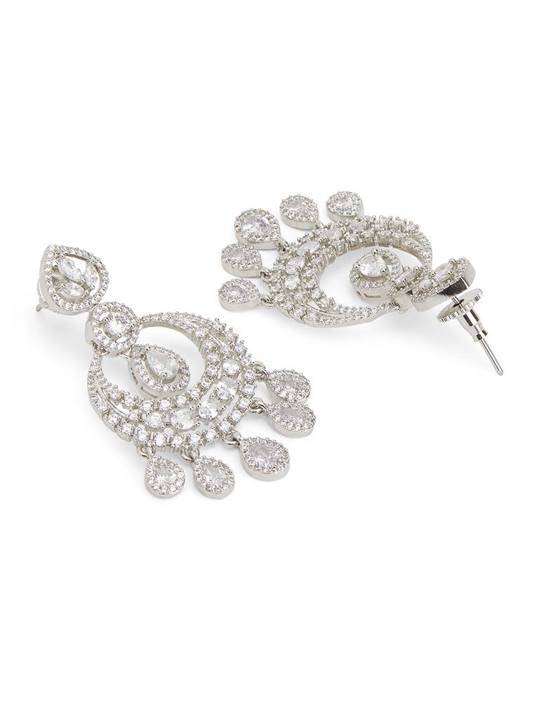 Dazzle Diamante Chandbali Earrings : WFEC491