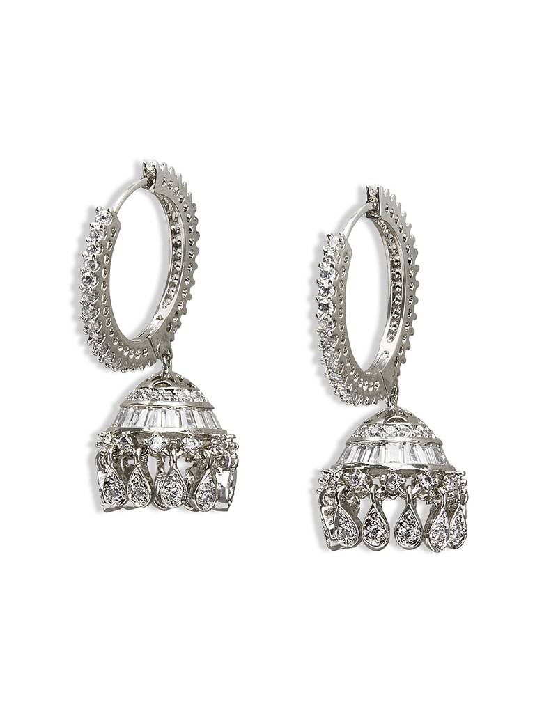 Diamante Jhumki Drop Earrings : WFEC492