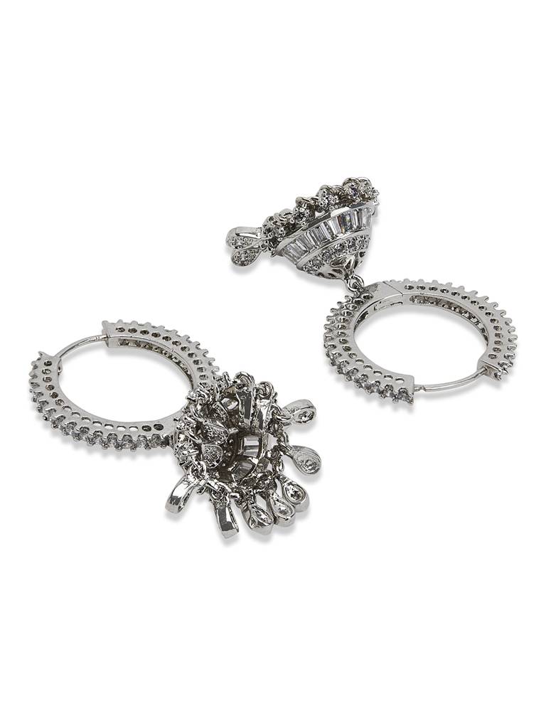 Diamante Jhumki Drop Earrings : WFEC492