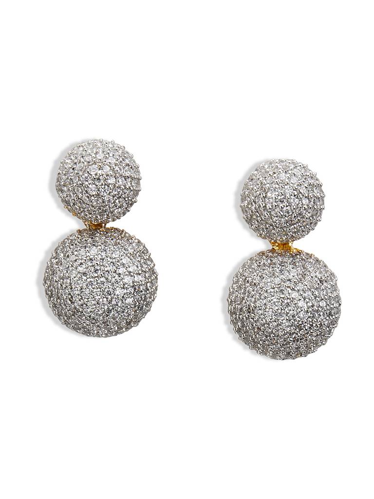 Diamante Glitz Sphere Drop Earrings : WFEC498