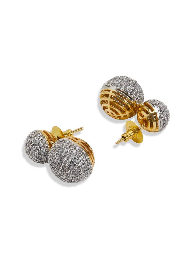 Diamante Glitz Sphere Drop Earrings : WFEC498