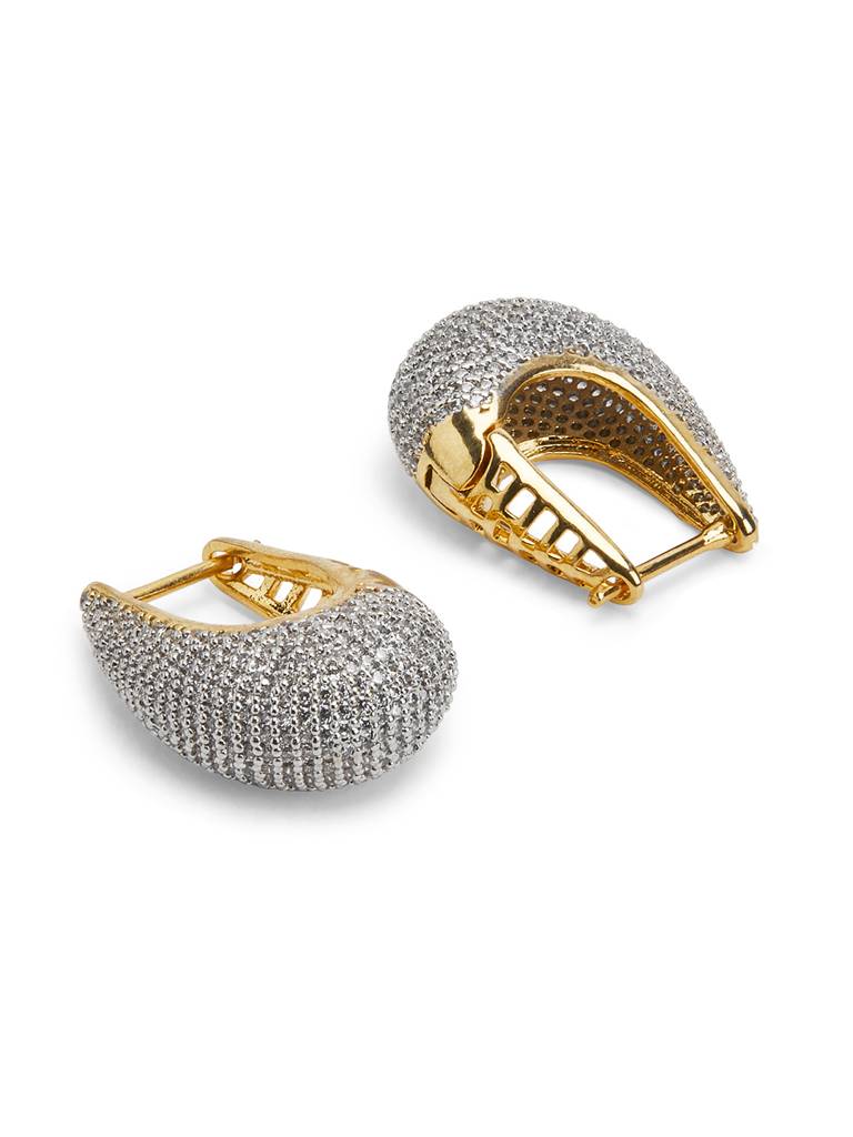 Studded Hug Diamante Earrings : WFEC502