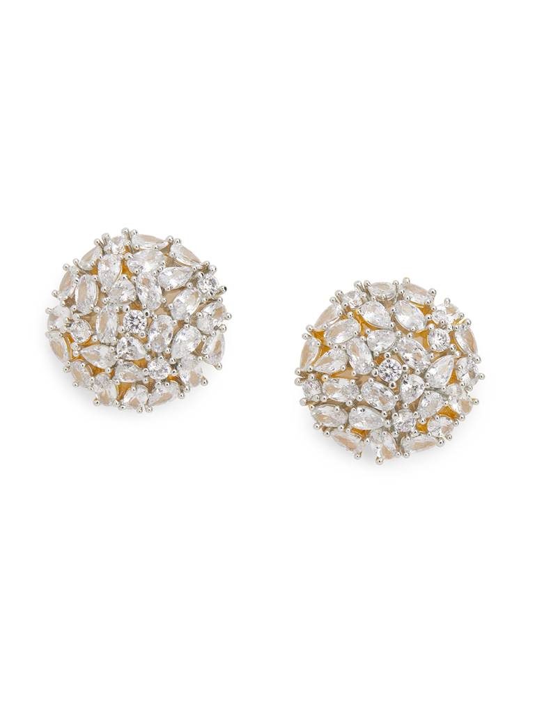 Diamante Celeste Stud Earrings : WFEC507