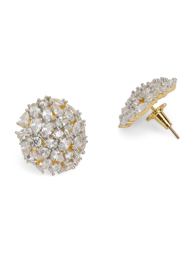 Diamante Celeste Stud Earrings : WFEC507