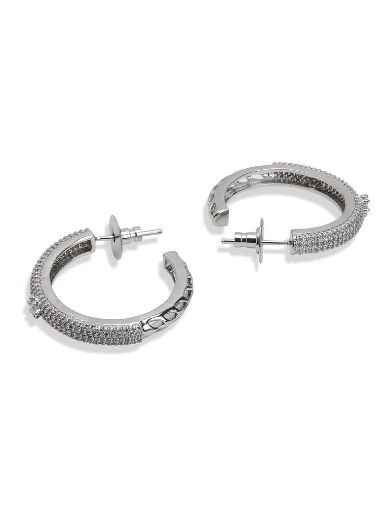 Diamante Eternity Hoop Earrings : WFEC508