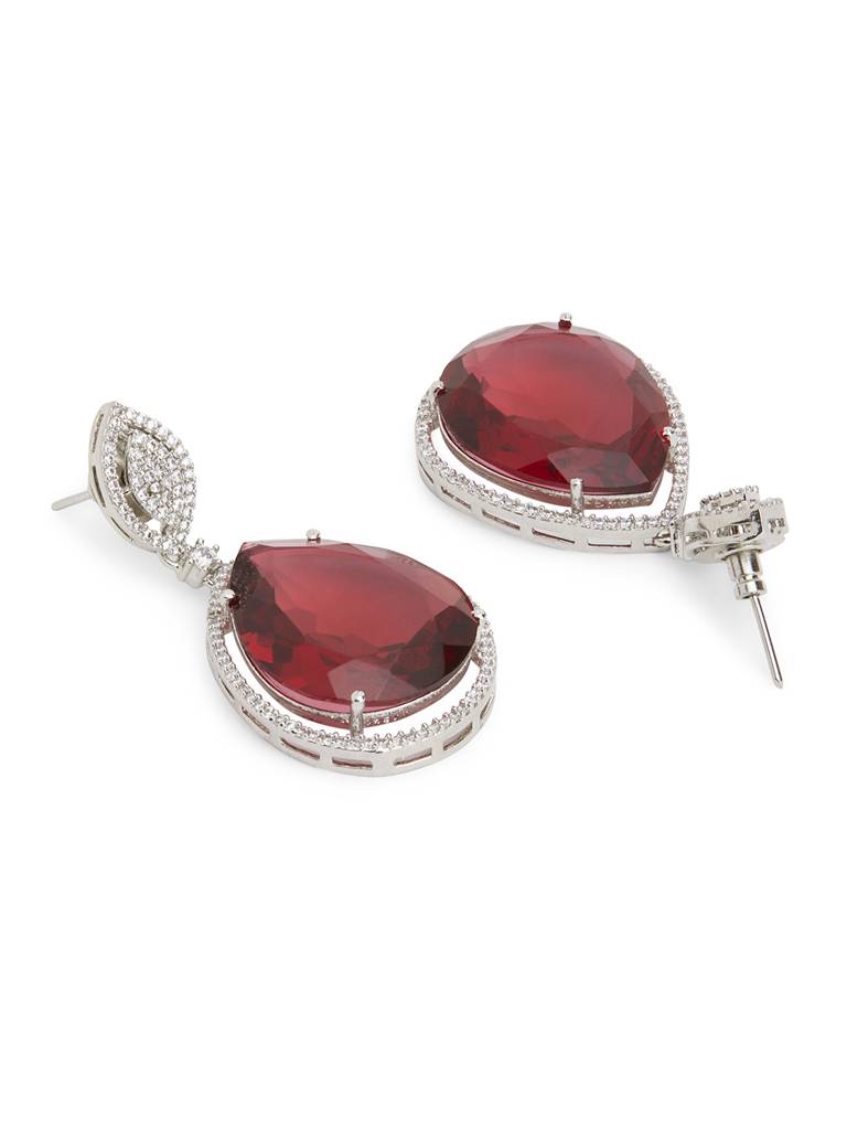 Scarlet Red Drop Earrings : WFEC510