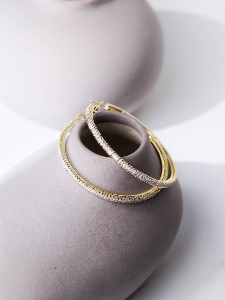 Nova Big Bling Hoop Earrings : WFEC513