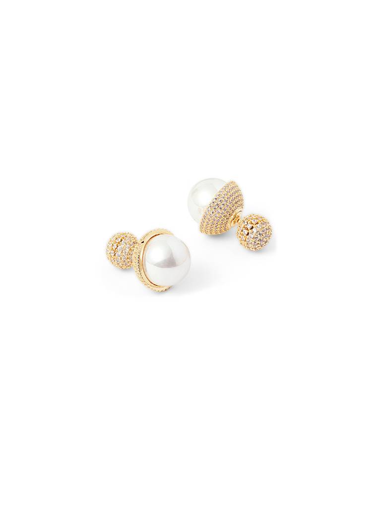Nova Gilded Pearl Stud Earrings : WFEC515