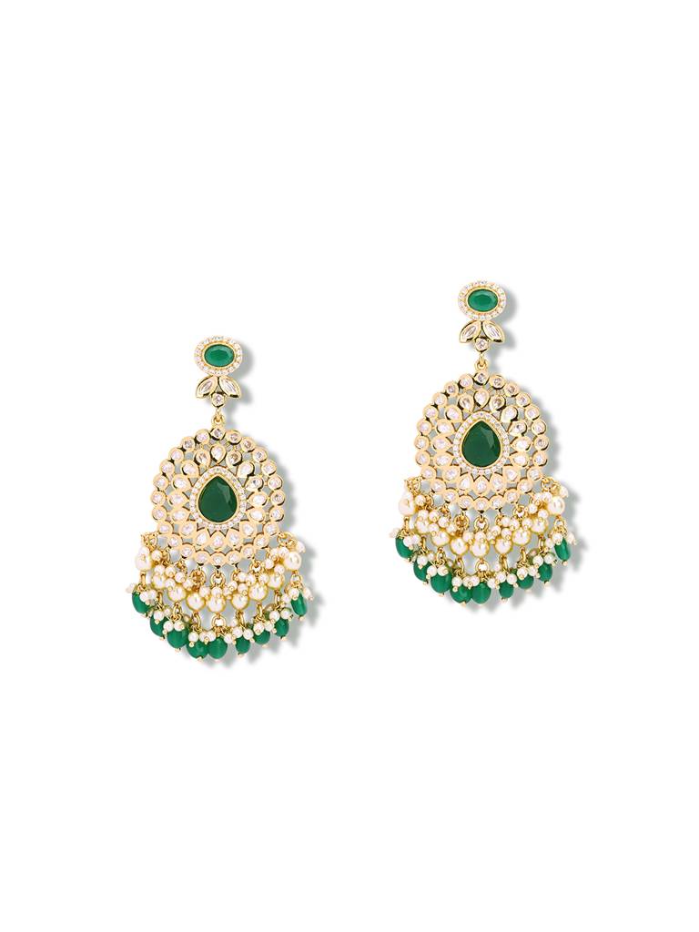 Meira Emerald Green Cascade Earrings : WFEE400