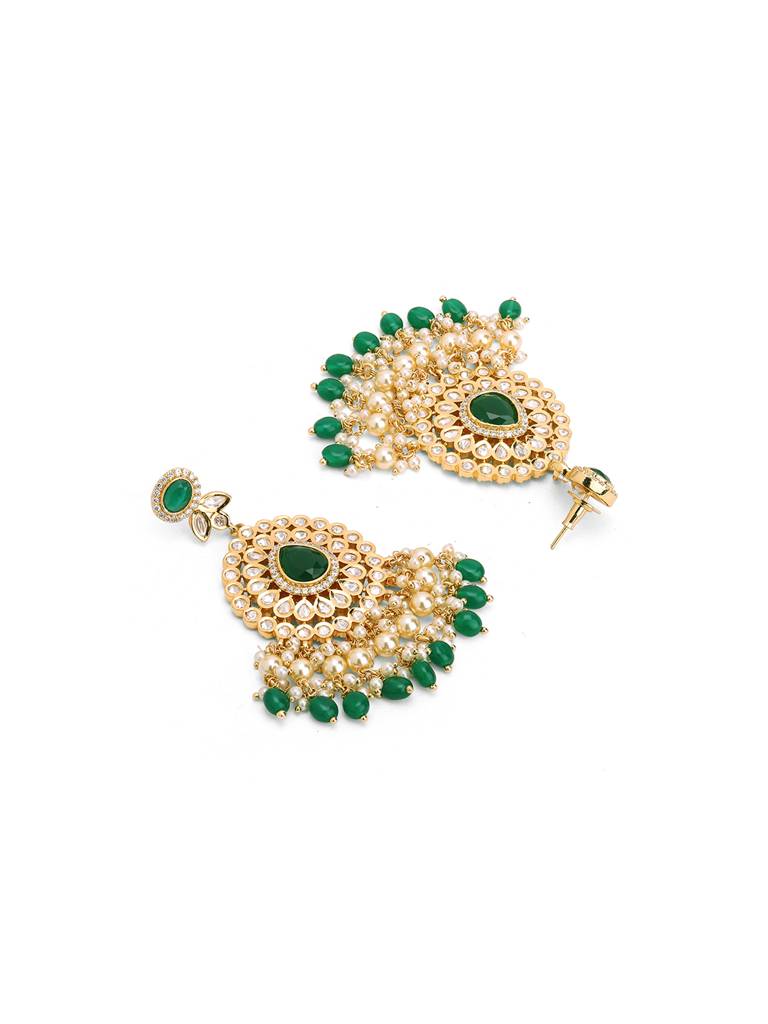 Meira Emerald Green Cascade Earrings : WFEE400