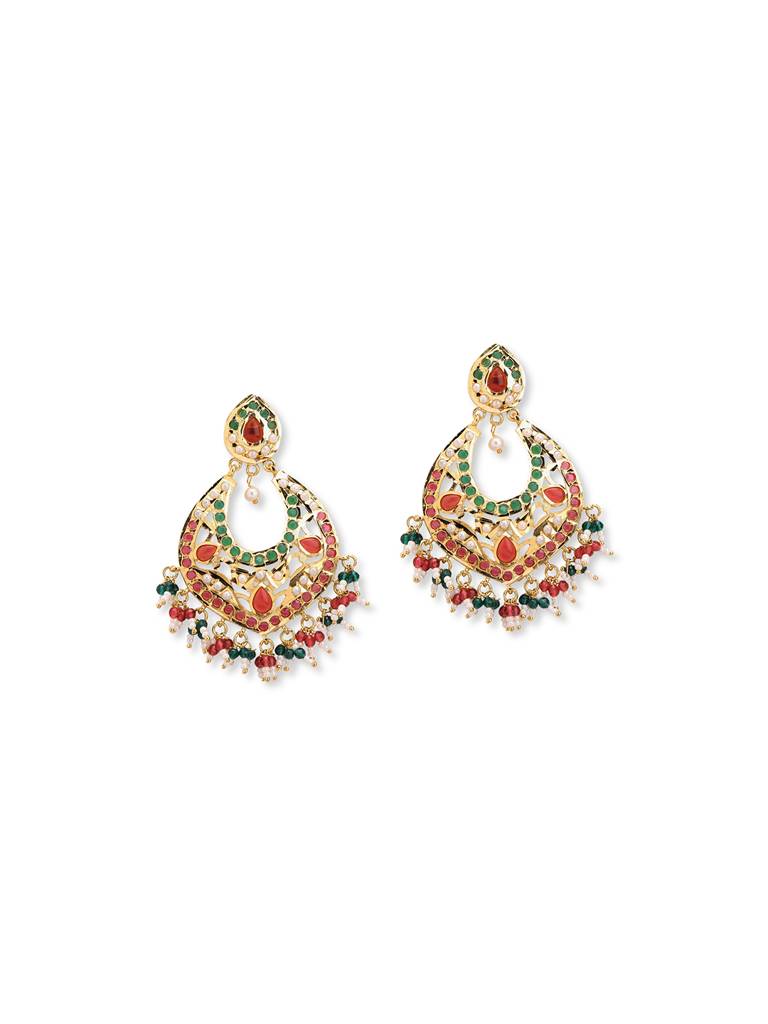 Meira Colours Of Spring Jadau Chandbalis : WFEE401