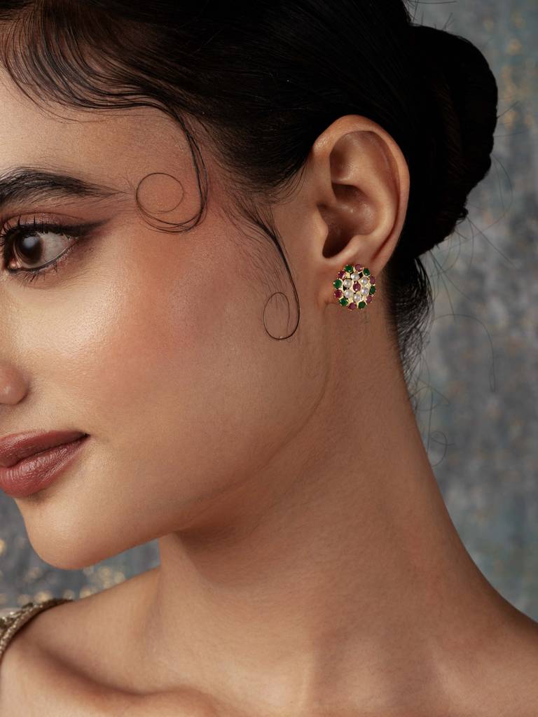 Meira Vibrant Bloom Stud Earrings : WFEE405