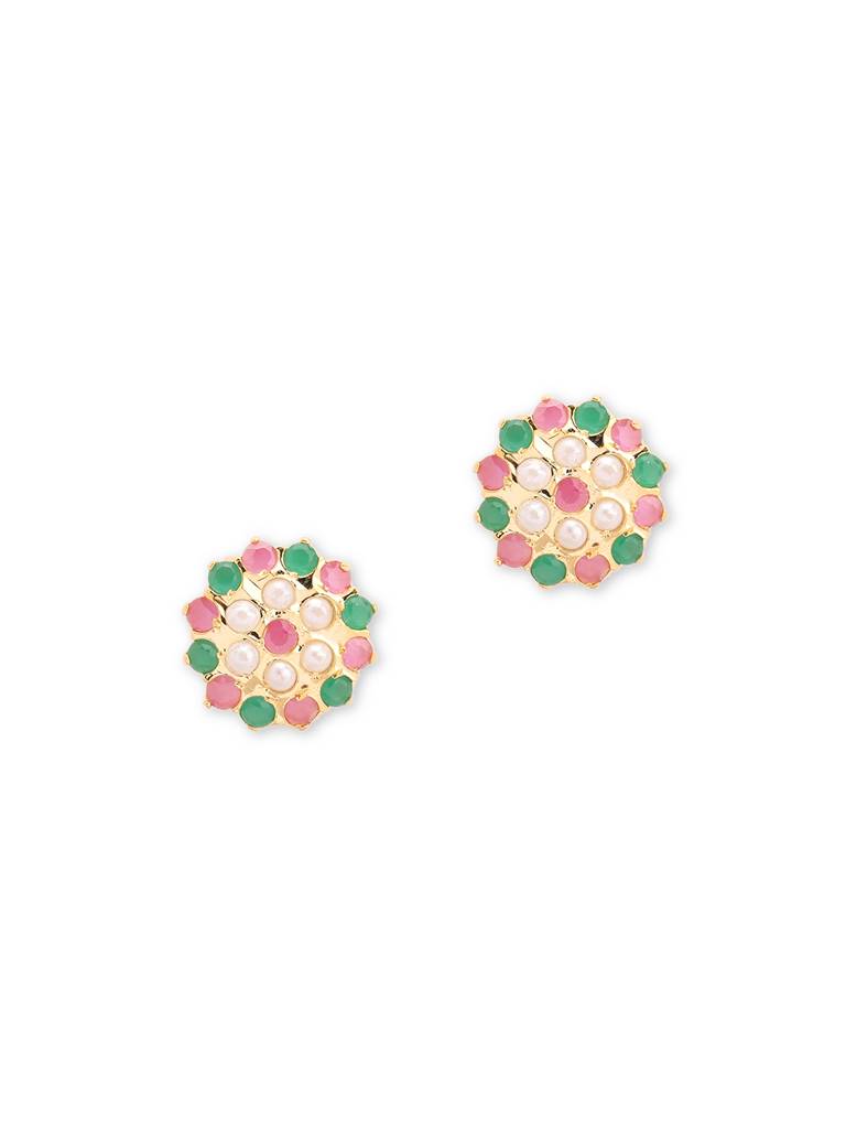 Meira Vibrant Bloom Stud Earrings : WFEE405