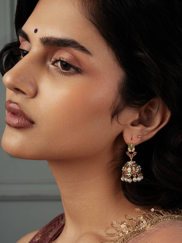 Meira Multi Stone Jadau Jhumkis : WFEE406