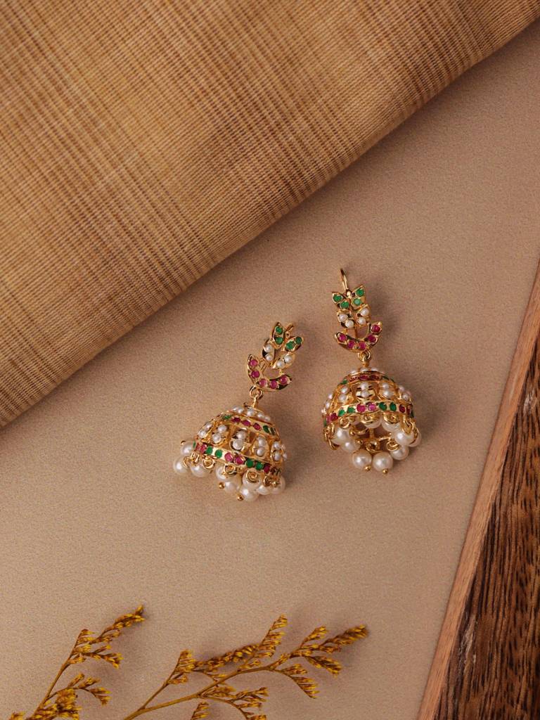 Meira Multi Stone Jadau Jhumkis : WFEE406