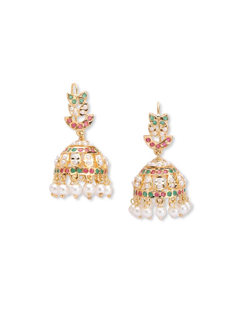 Meira Multi Stone Jadau Jhumkis : WFEE406
