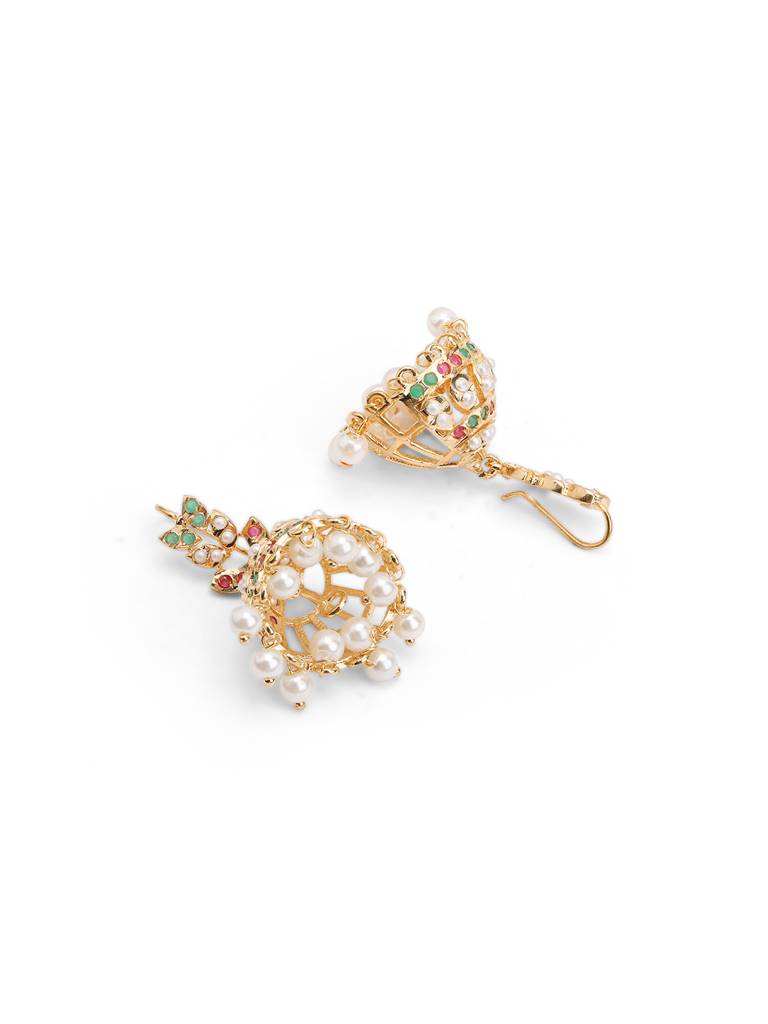 Meira Multi Stone Jadau Jhumkis : WFEE406