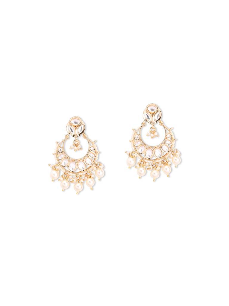Meira Serene Pearl Drop Kundan Chandbalis : WFEE410