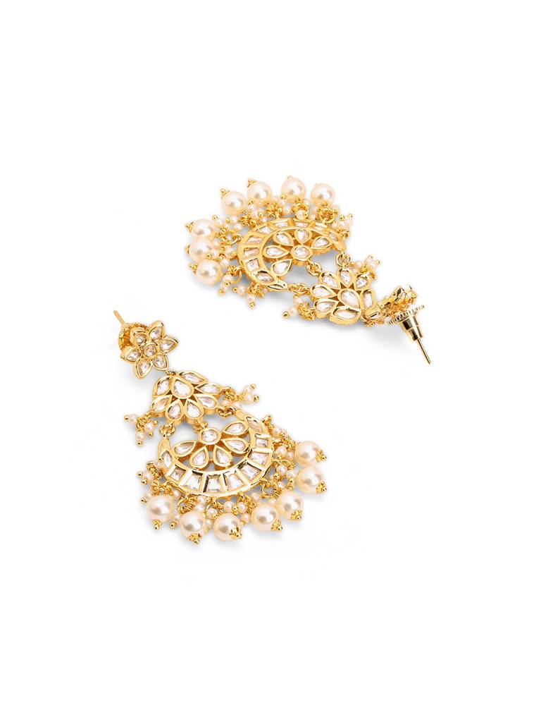 Meira Kundan And Pearl Layered Chandbali : WFEE413