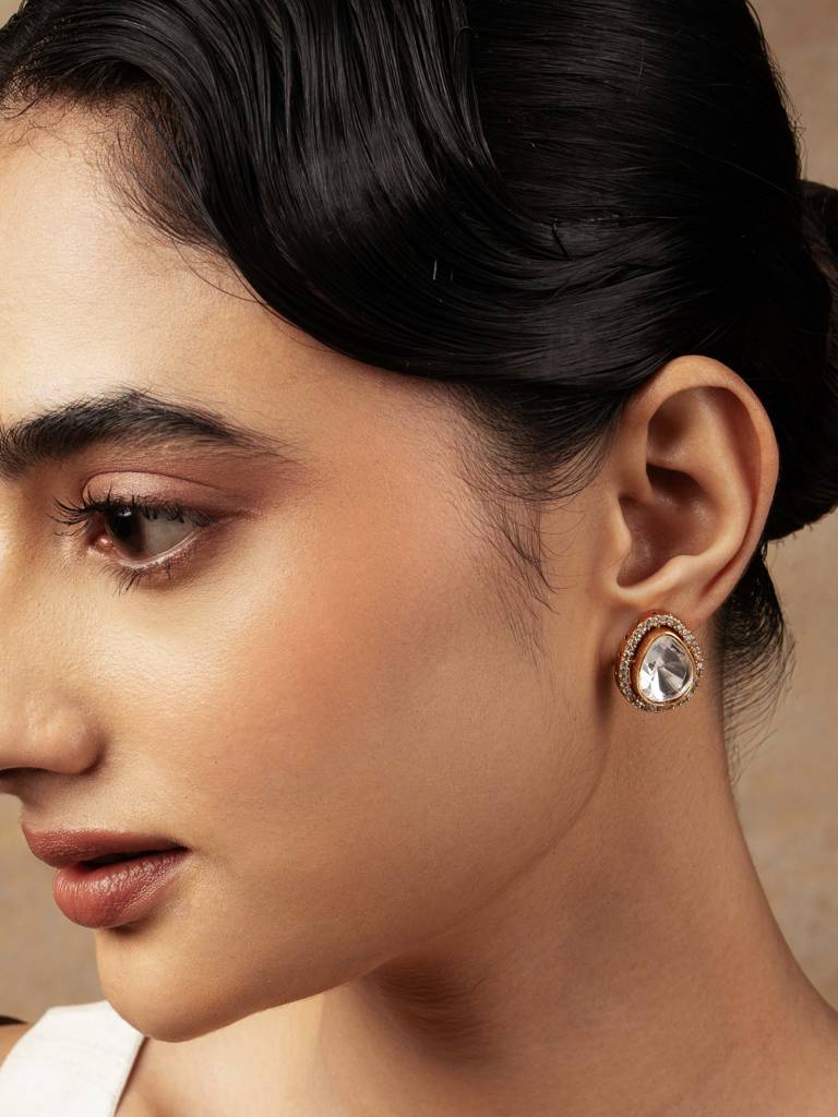 Meira Shimmer Shine Kundan Drop Studs : WFEE416