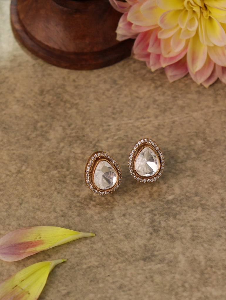 Meira Shimmer Shine Kundan Drop Studs : WFEE416