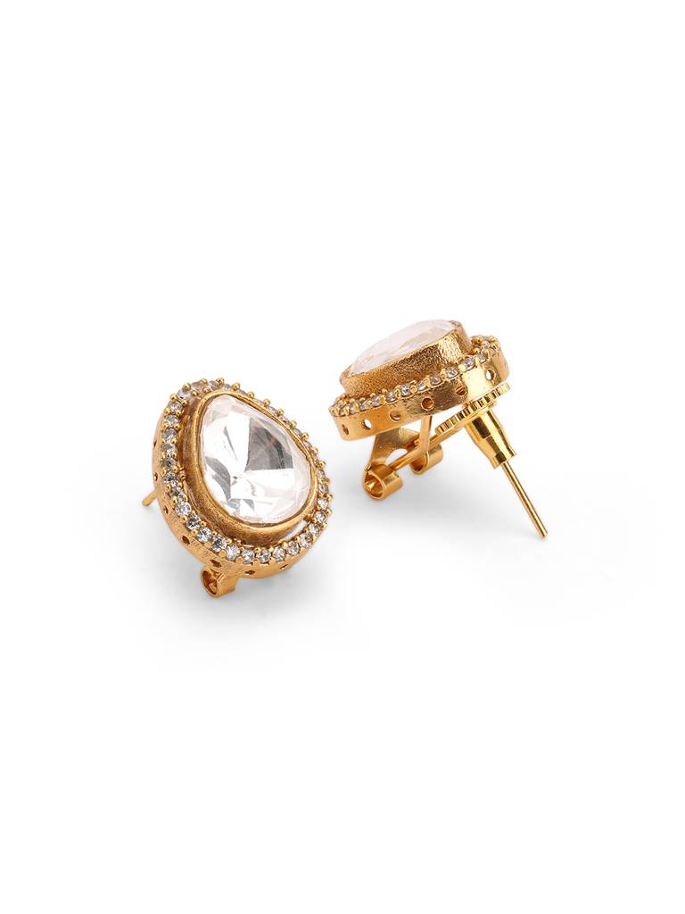 Meira Shimmer Shine Kundan Drop Studs : WFEE416