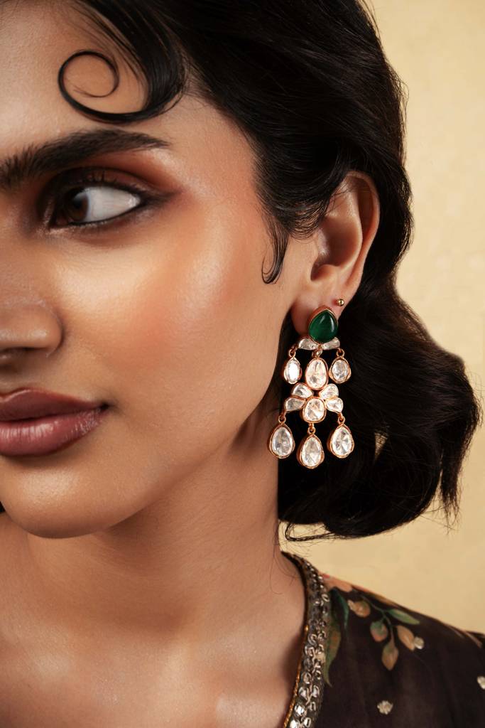Meira Princess Of Polki Dangler Earrings : WFEE417