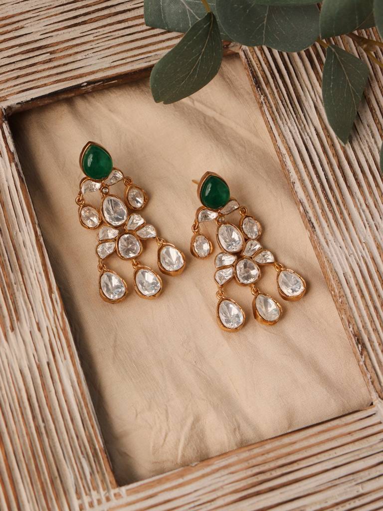 Meira Princess Of Polki Dangler Earrings : WFEE417