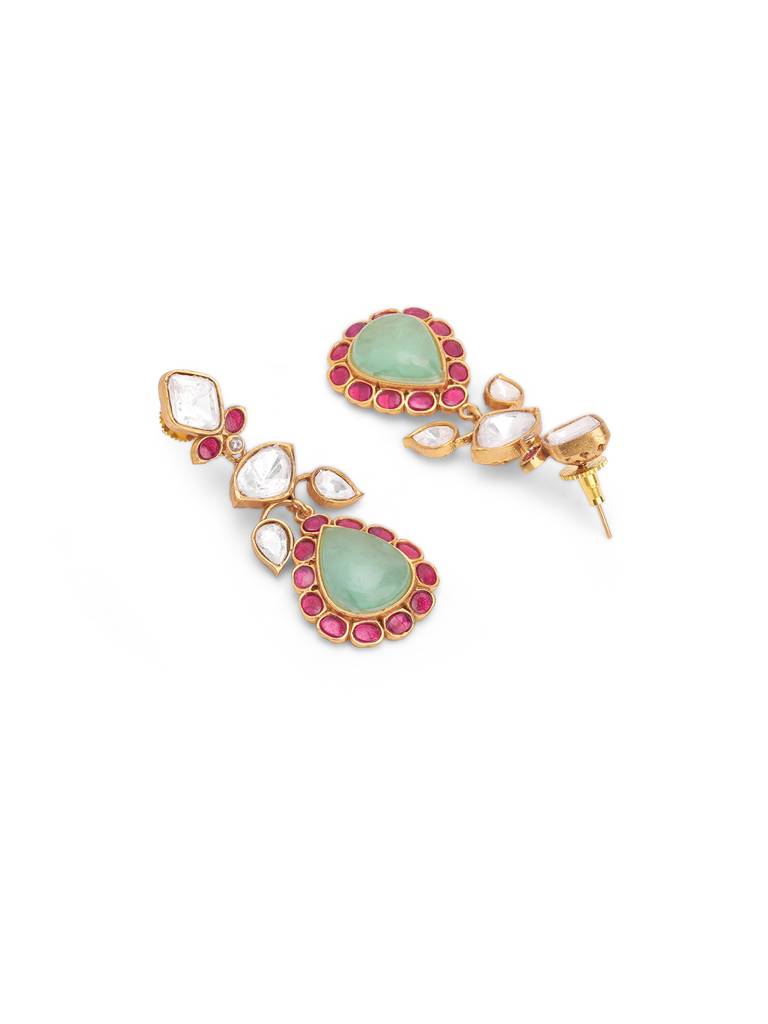 Meira Queen Of Jades Dangler Earrings : WFEE418