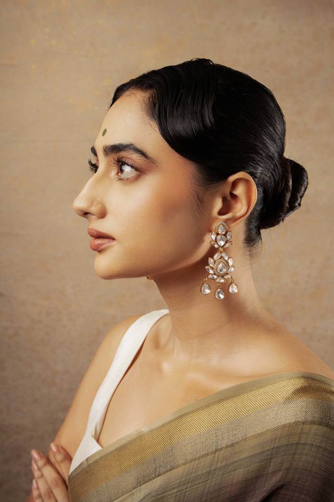 Meira Palash Polki Dangler Earrings : WFEE420