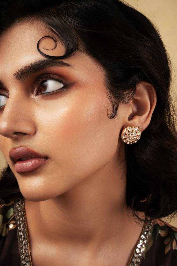 Meira Blooming Kundan Studs : WFEE422