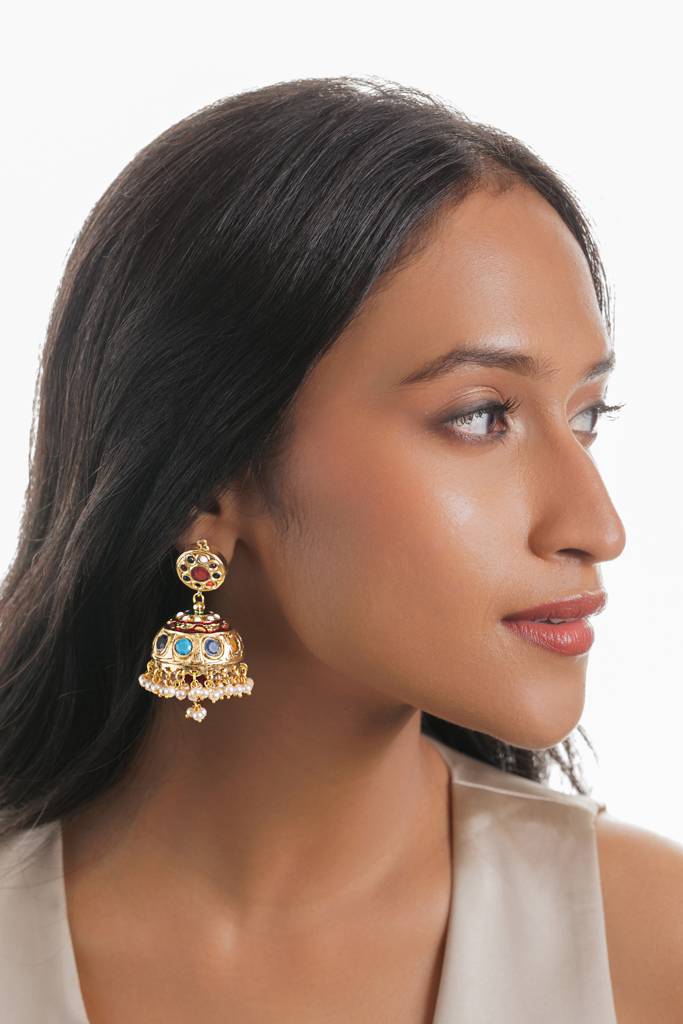 Navratna Dome Jhumkis : WFEE451