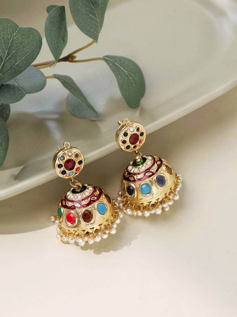 Navratna Dome Jhumkis : WFEE451