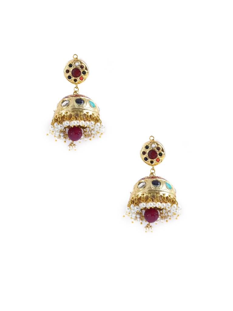 Navratna Dome Jhumkis : WFEE451