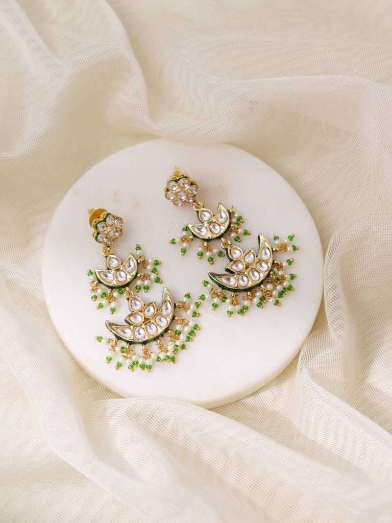 Kundan And Pearl Layered Chaandbalis : WFEE458