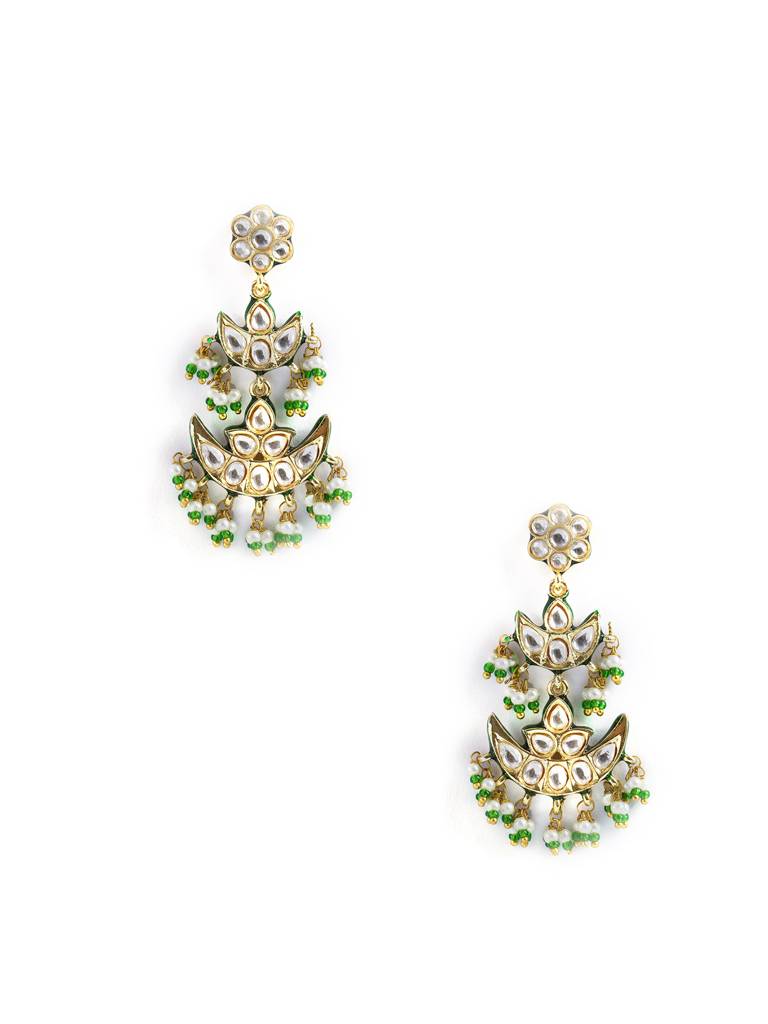 Kundan And Pearl Layered Chaandbalis : WFEE458